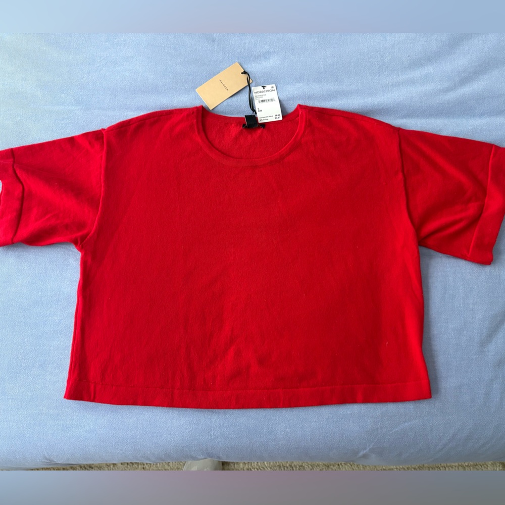 Halogen Red Crew Neck Sweater